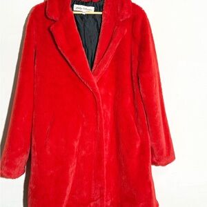 Nordstrom Vibrant Red Teddy Jacket